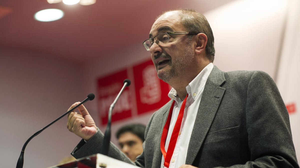 El presidente de Aragón y líder del PSOE aragonés, Javier Lambán.