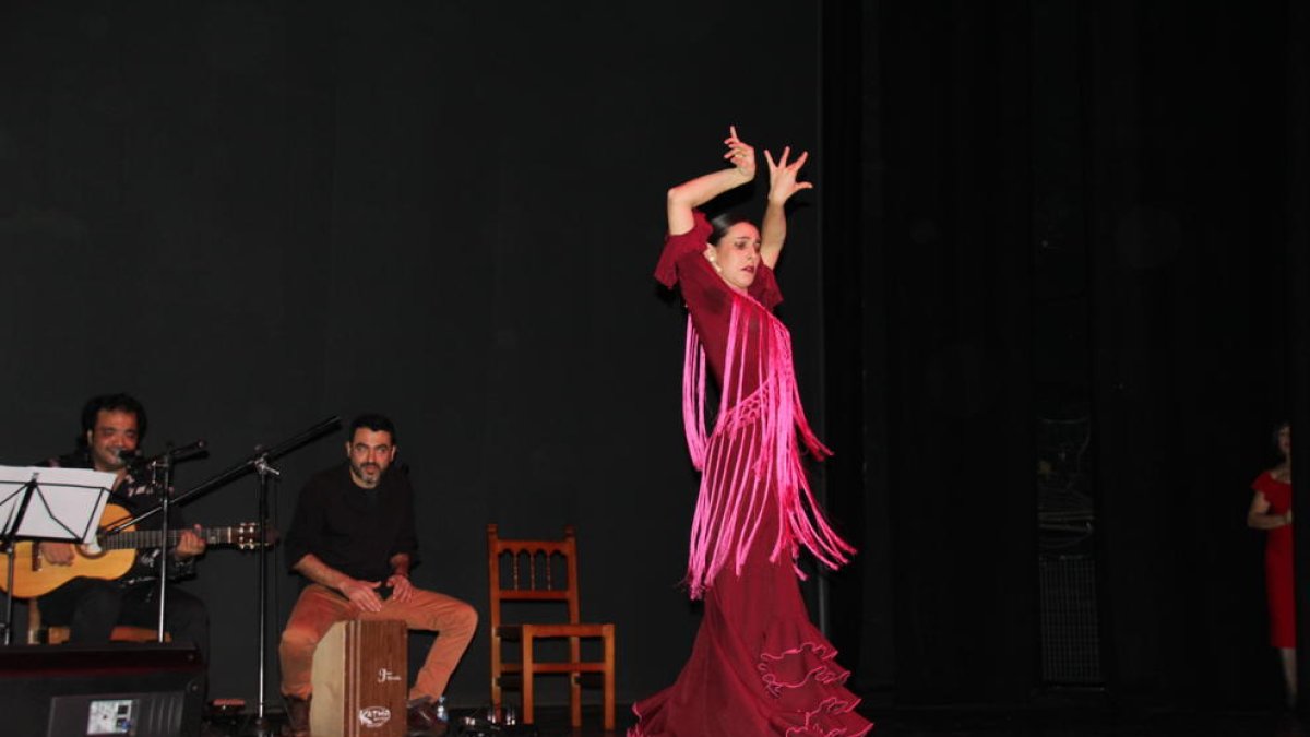 Un moment del festival flamenc ahir a l’Escorxador.