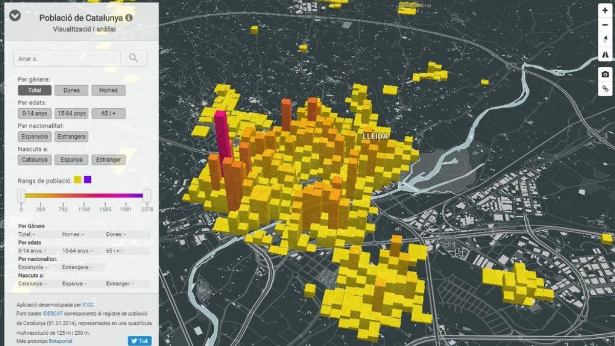 Confecciona mapes a la carta de la població de Catalunya amb aquesta eina web
