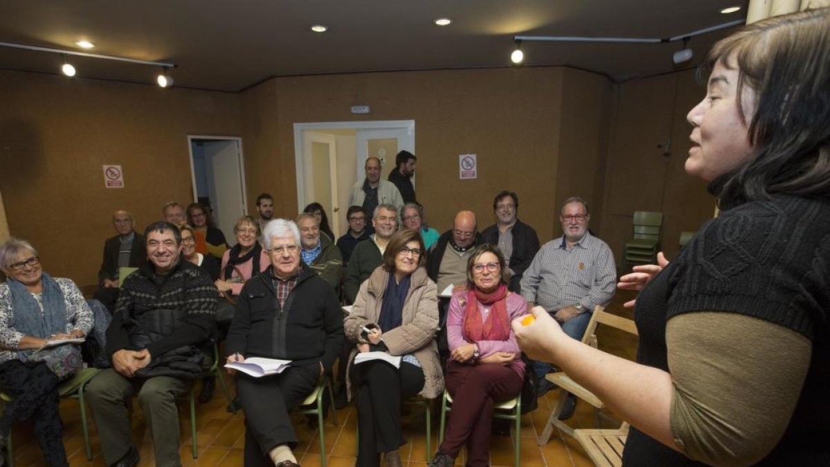 Entidades soberanistas reunidas en Cervera el pasado miércoles.