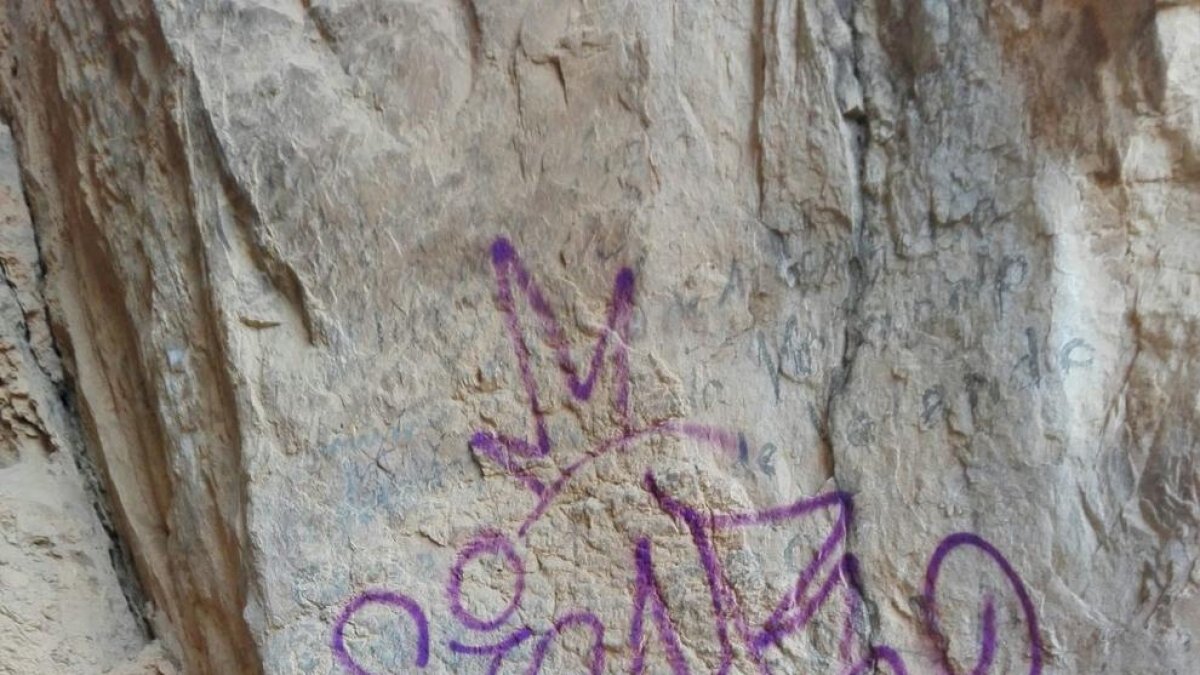 La pintada trobada a la Cova del Tabac de Camarasa.