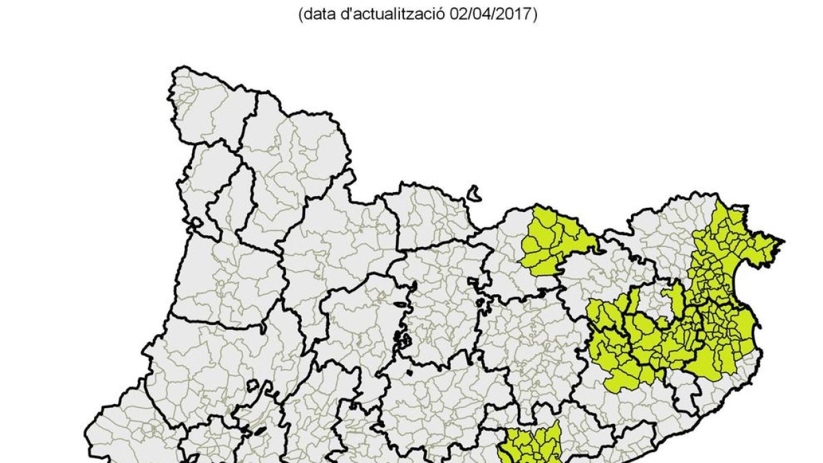 Mapa de municipios con aplicación de medidas de bioseguridad