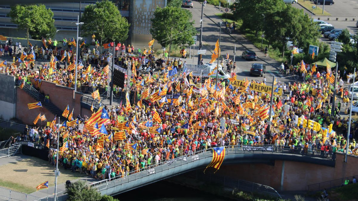 Més de sis-cents lleidatans a la manifestació d'Estrasburg