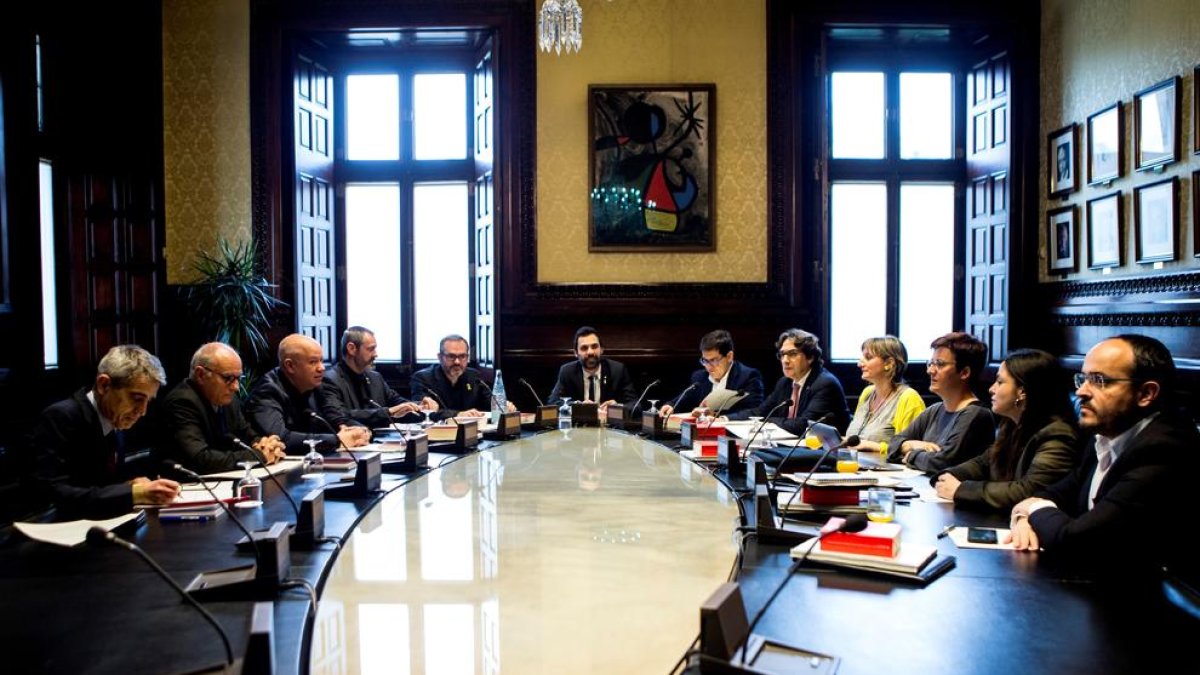 La reunió de la Mesa del Parlament