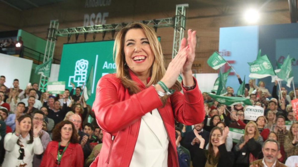 La candidata socialista a la reelección a la Junta andaluza, Susana Díaz.