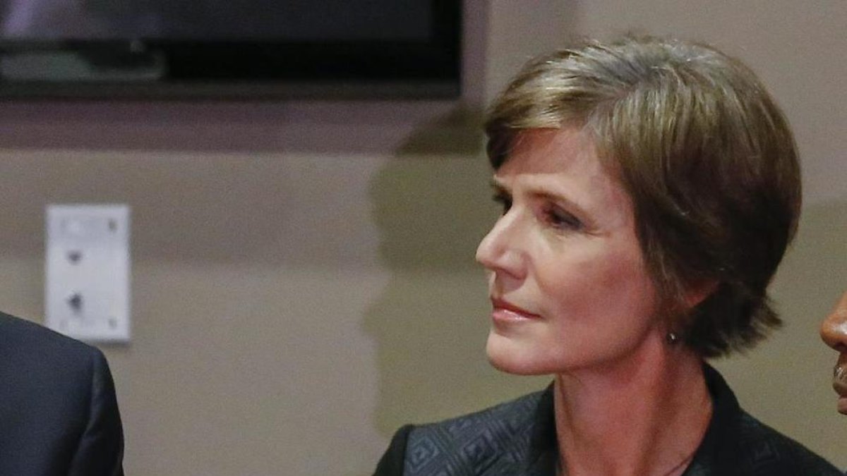 Imagen de la fiscal general en funciones Sally Yates destituida por Donald Trump.