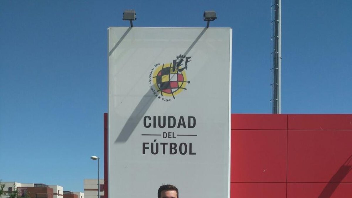 Joel Garcia, en la Ciudad del Fútbol de la Federación Española.