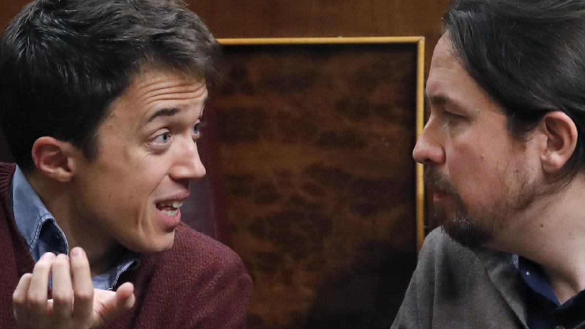 Momento de la discusión entre Errejón e Iglesias.