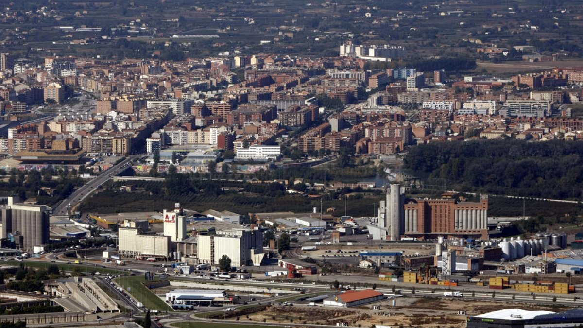 Imatge aèria del polígon El Segre, a Lleida