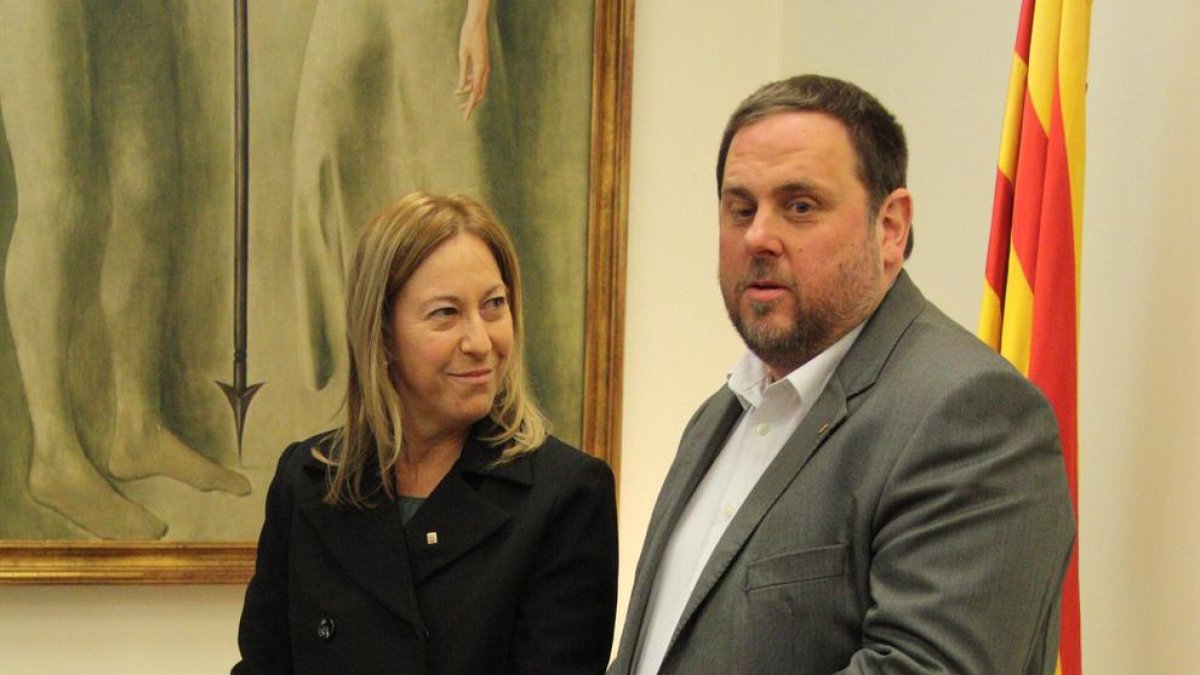 La portavoz del Govern, Neus Munté, y el vicepresident, Oriol Junqueras, en una imagen de archivo.