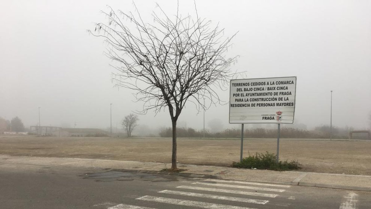 Terrenys cedits per l’ajuntament de Fraga per a la residència.