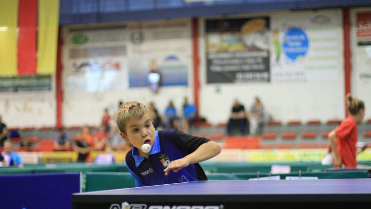 Joel Rubio, de 12 años, la joven promesa del CTT Borges.