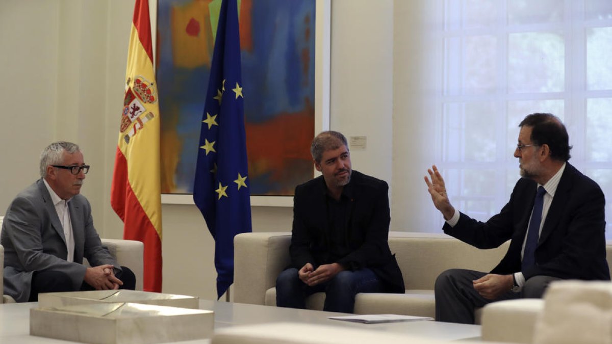 Rajoy es va reunir amb Unai Sordo i amb Ignacio Fernández Toxo.