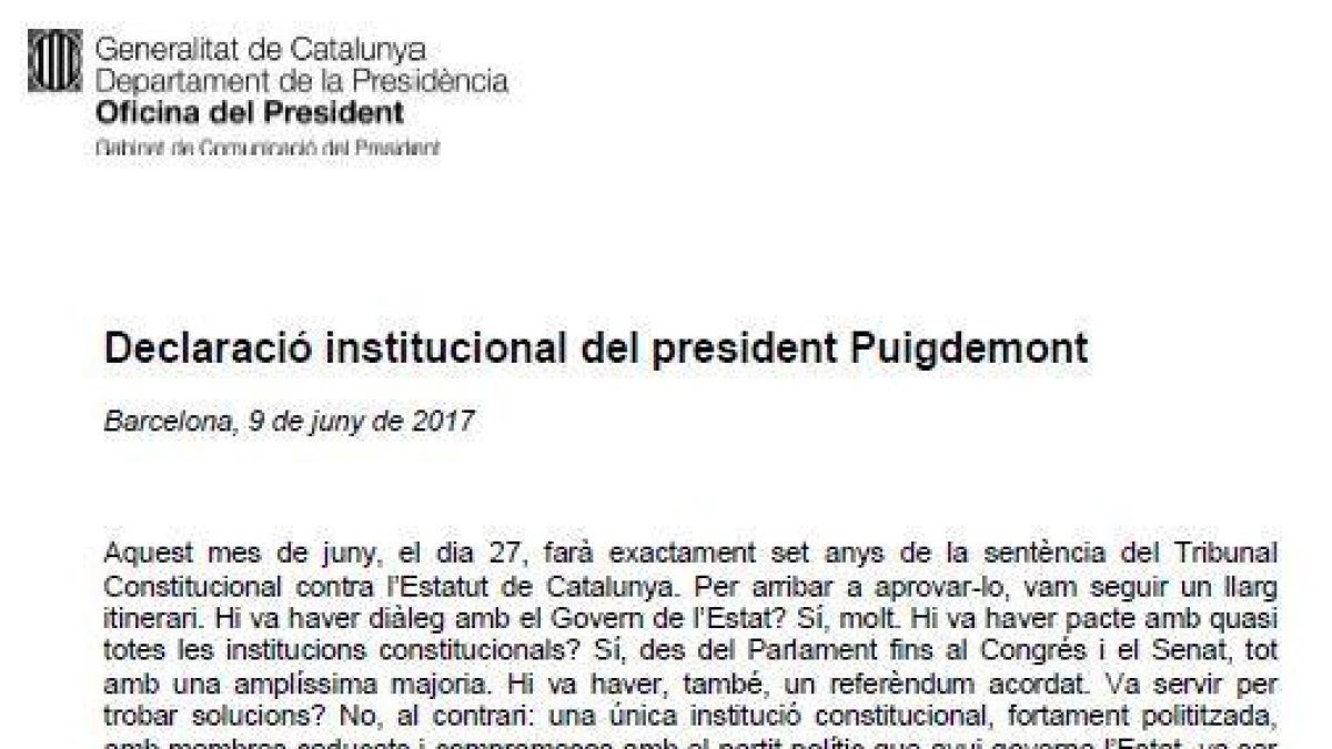 Declaracìó institucional