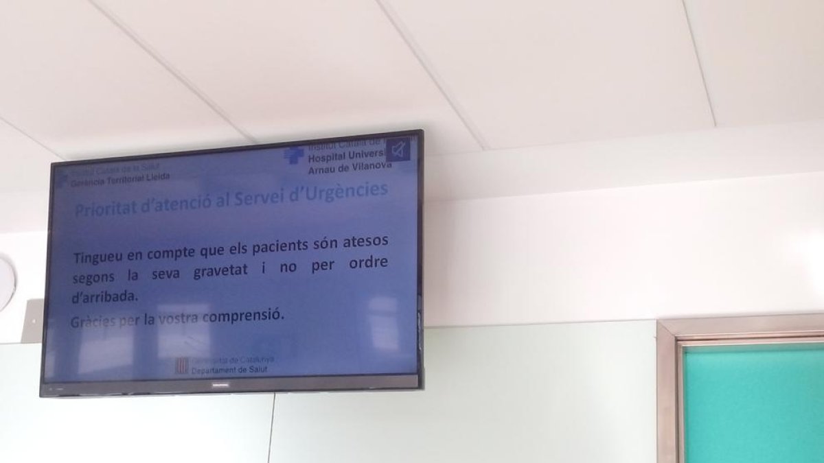 Las pantallas no informaban ayer del itinerario de los pacientes. 