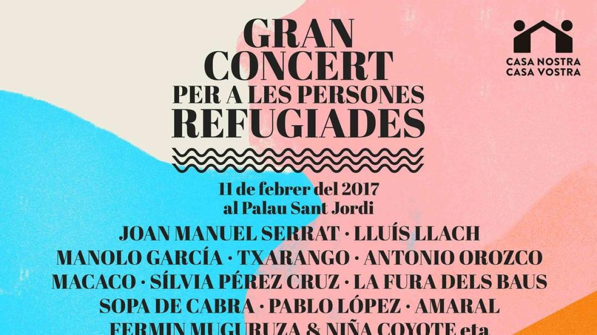 El cartell promocional amb totes les actuacions del concert.