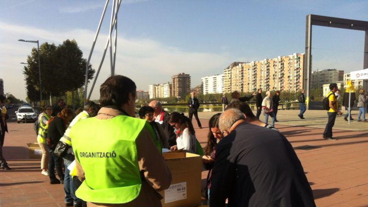 Un momento de la Gigaenquesta en Lleida en octubre de 2014.