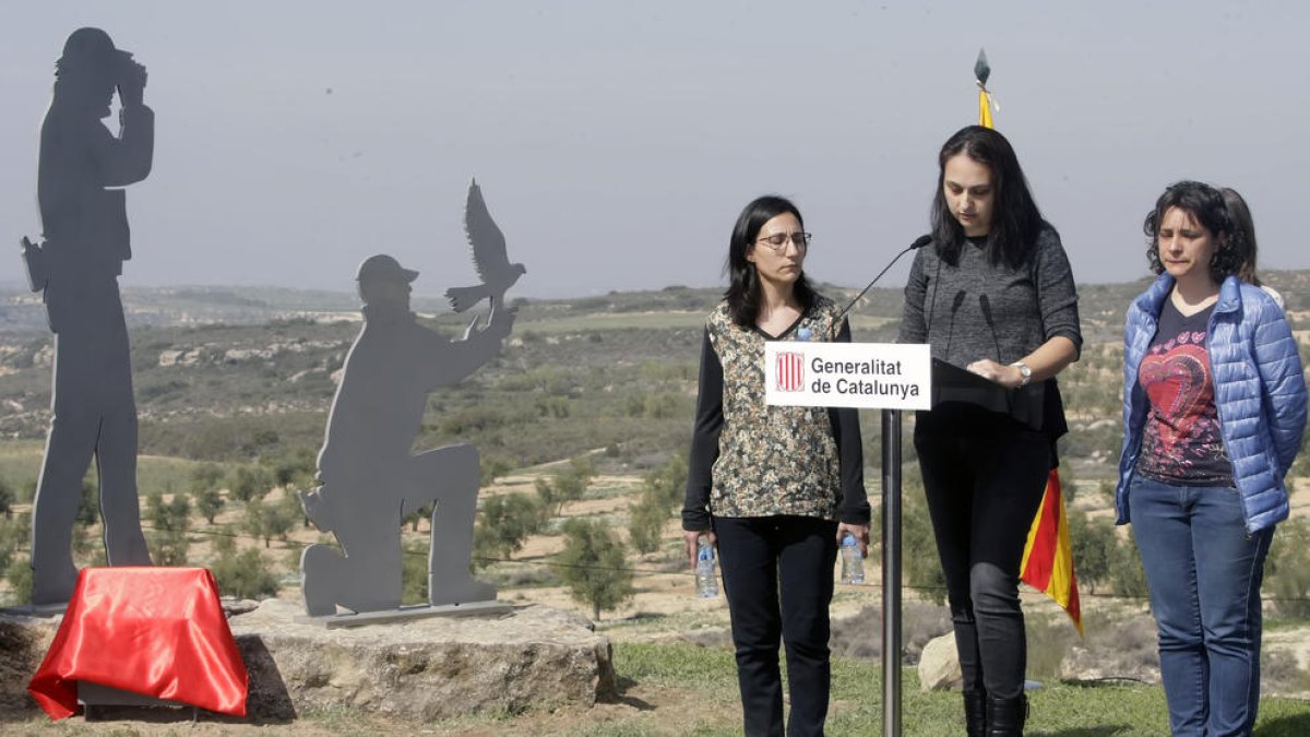 Homenaje a los rurales asesinados que se hizo el año pasado en Mas de Melons, en Castelldans.