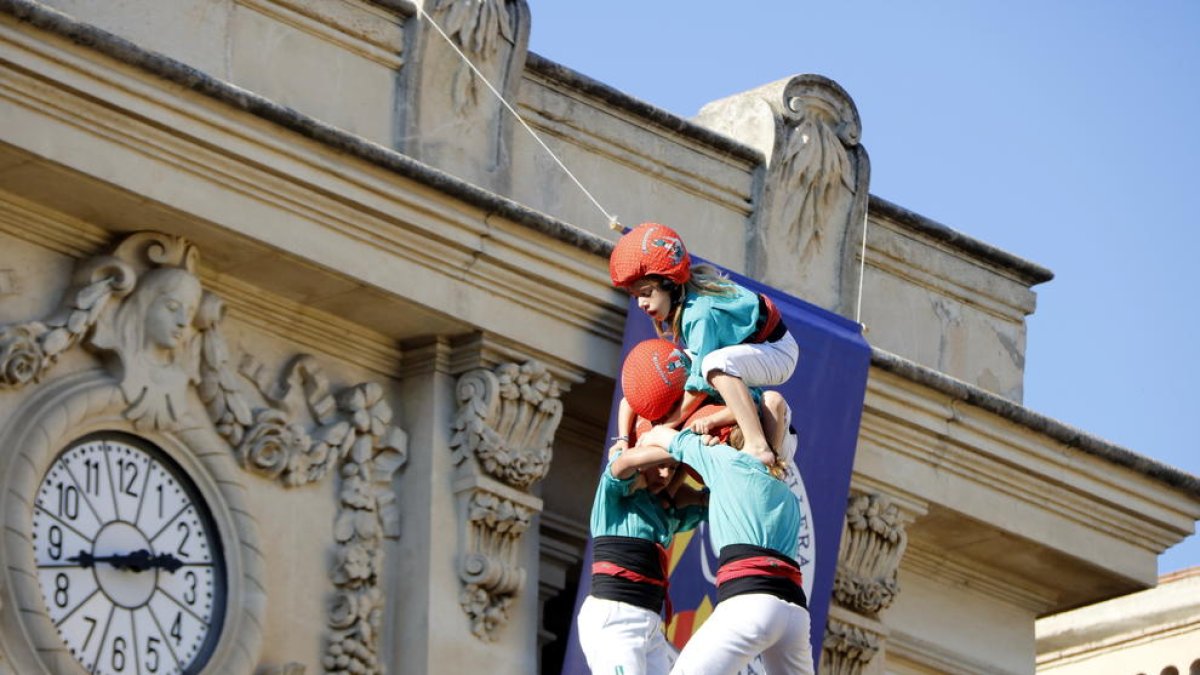 Enxaneta dels Castellers de Vilafranca el novembre passat.