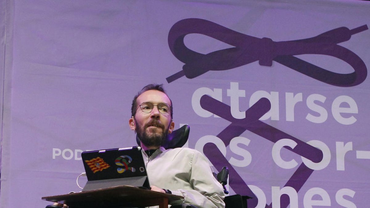 Echenique participó ayer en un acto en Madrid.