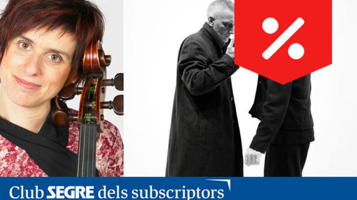La violoncelista Amparo Lacruz i el duo Mal Pelo.
