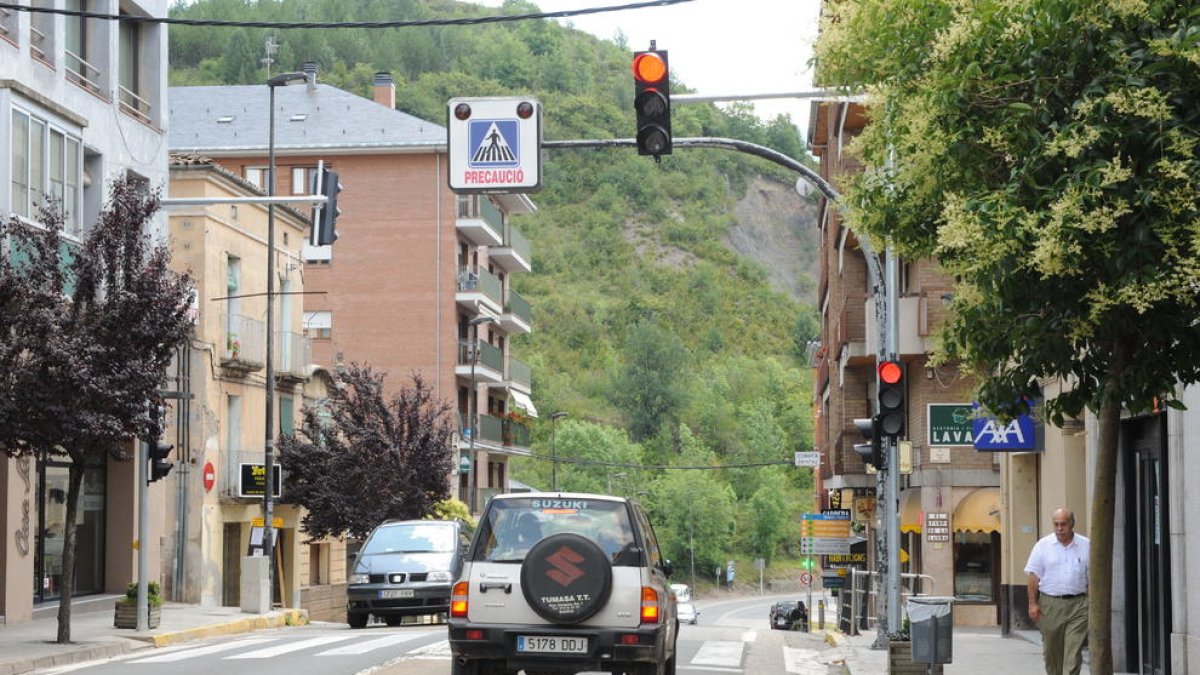 Imatge d’arxiu de l’N-230 al seu pas pel Pont de Suert.