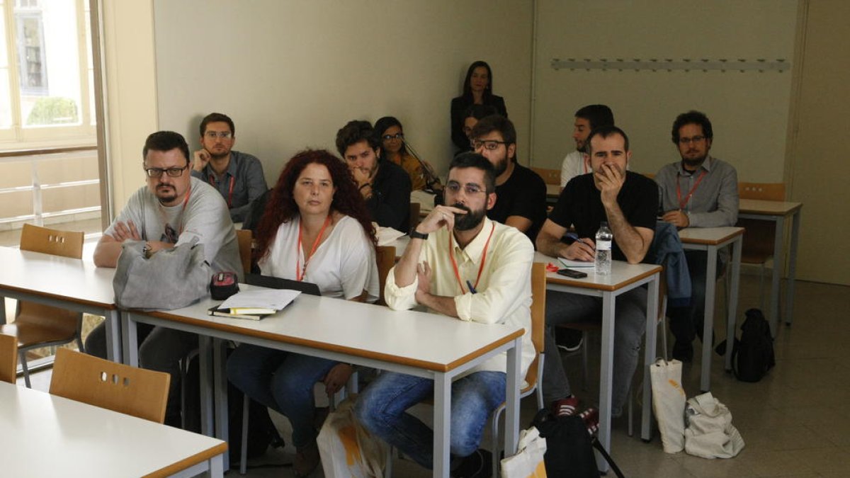 Participants ahir en una de les sessions del congrés a la UdL.