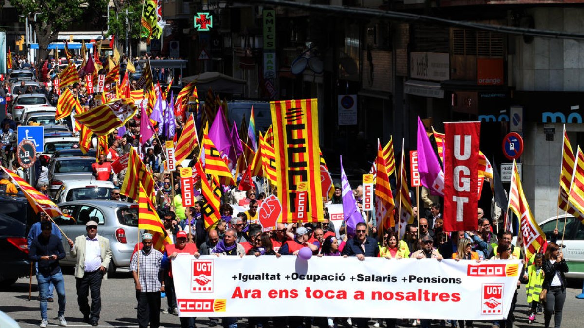 Los sindicatos reclamaron el pasado 1 de mayo la recuperación de derechos y empleos y salarios dignos.