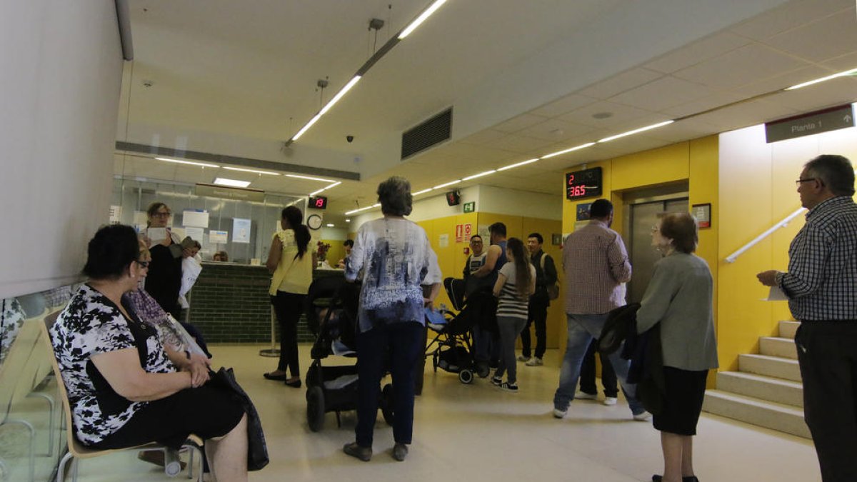 Imatge d’aquest dilluns de la sala d’espera del CAP Primer de Maig de la capital.