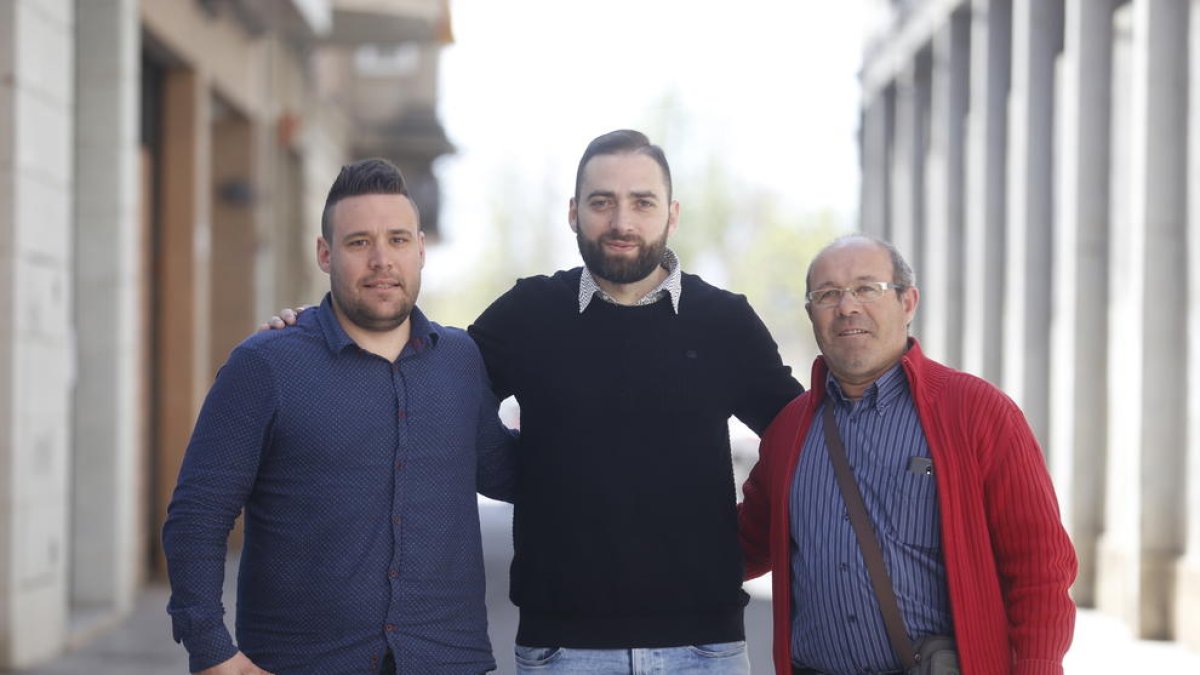 Jordi Capdevila, Lluís Rodero y Ramon Porta, técnico, director deportivo y presidente del Vila-sana.