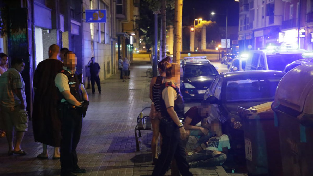 Un moment de l’incident registrat diumenge a la nit a Alcalde Porqueres.