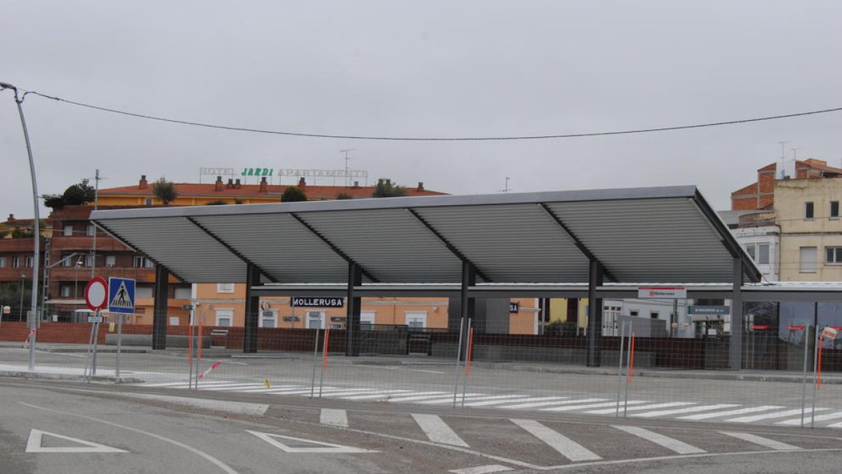 La nueva estación de autobuses de Mollerussa, aún en construcción. 