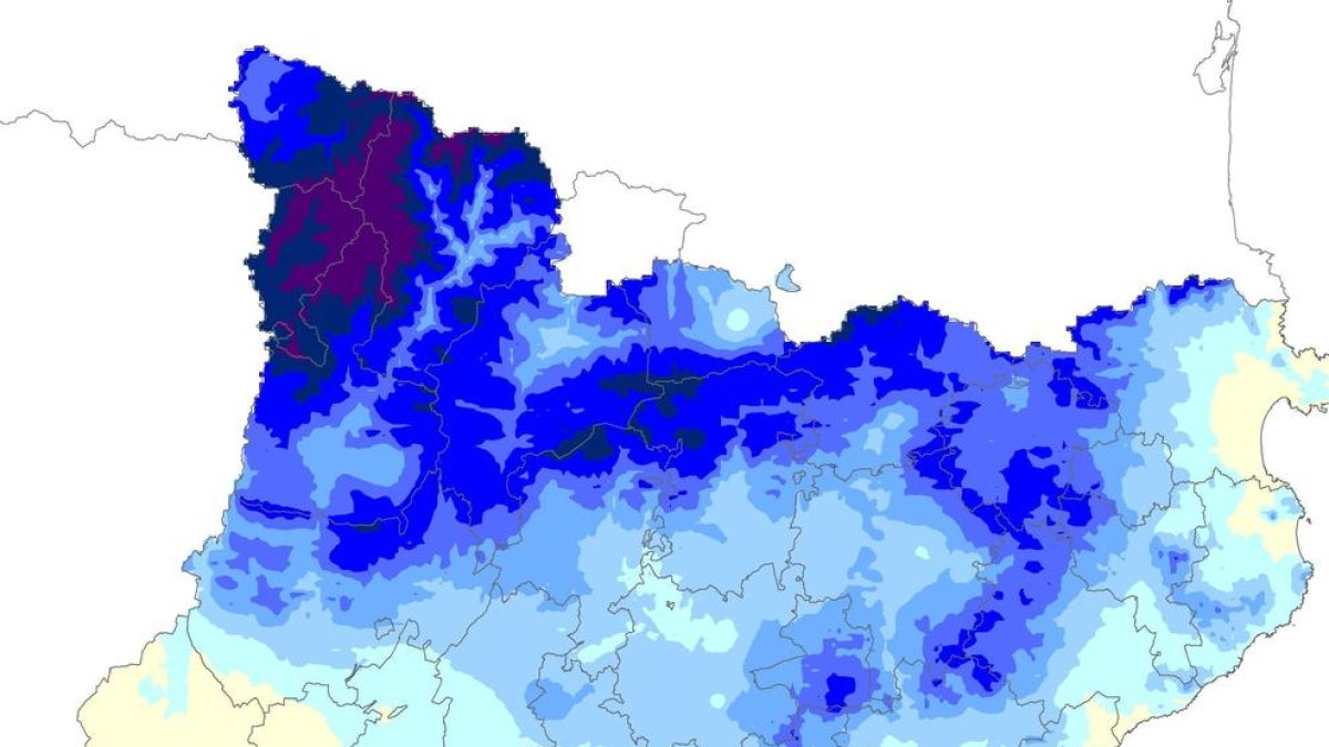 Mapa de precipitació acumulada.