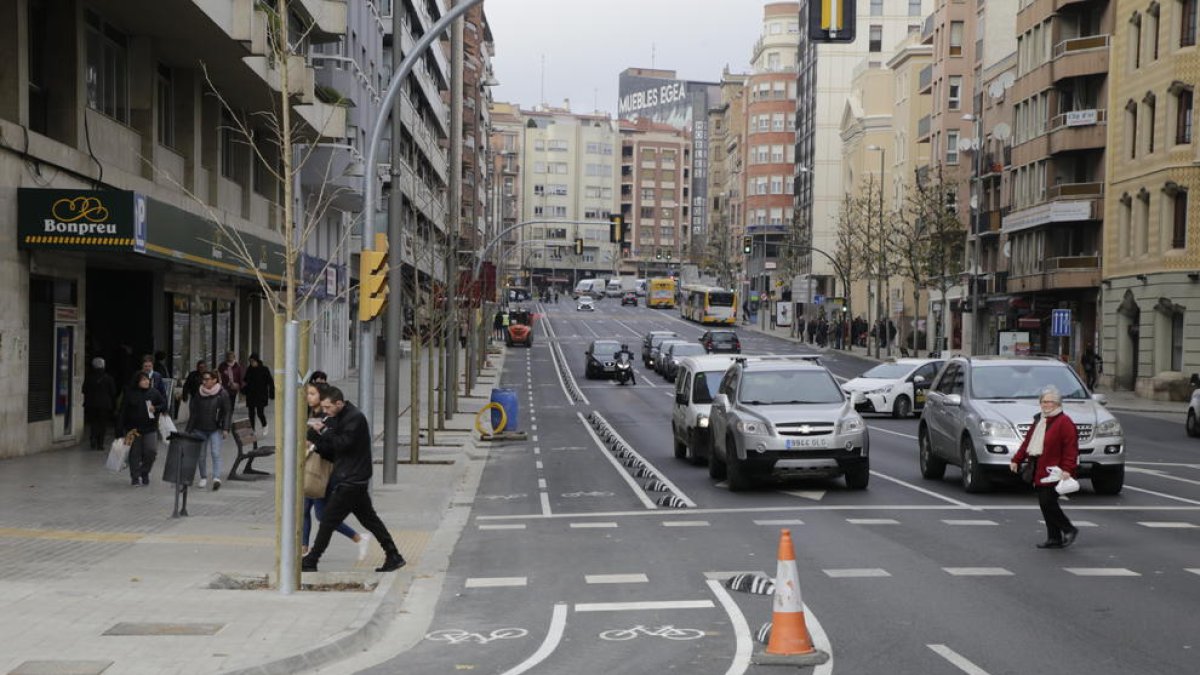 El carril bici d’avinguda Catalunya, que es va començar a construir a l’estiu, ja està acabat.