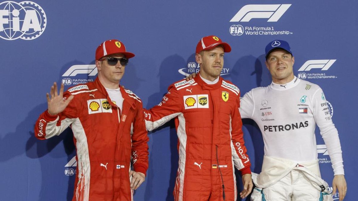 Raikkonen, Vettel y Bottas lograron las tres primeras posiciones.