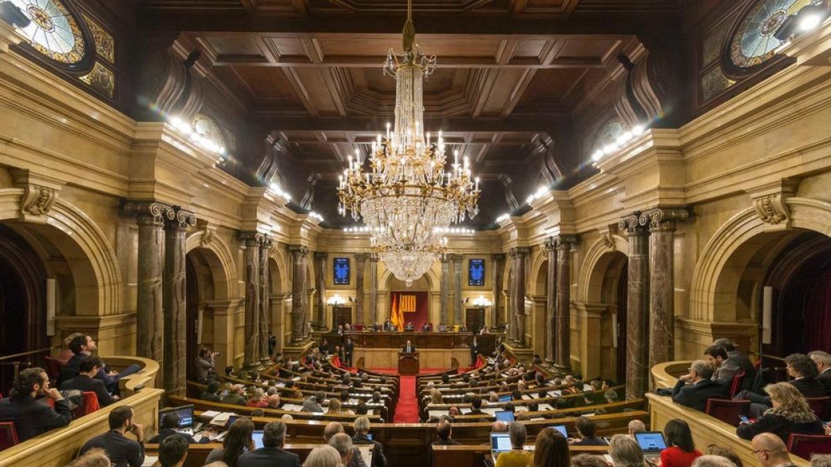 Una vista de l'hemicicle del Parlament de Catalunya