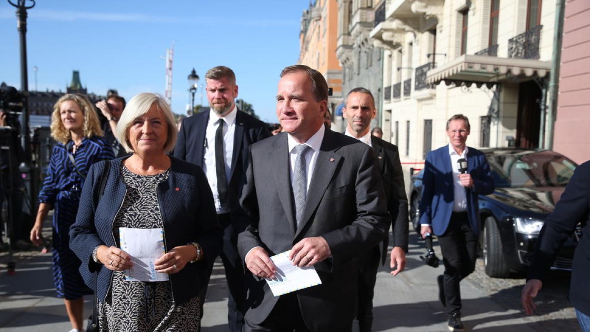 El primer ministro sueco, Stefan Löfven, ayer, en Estocolmo.