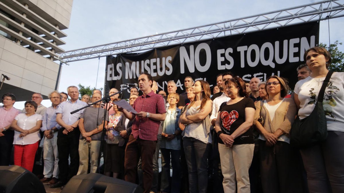 Concentración popular en defensa del Museu en julio de 2016.