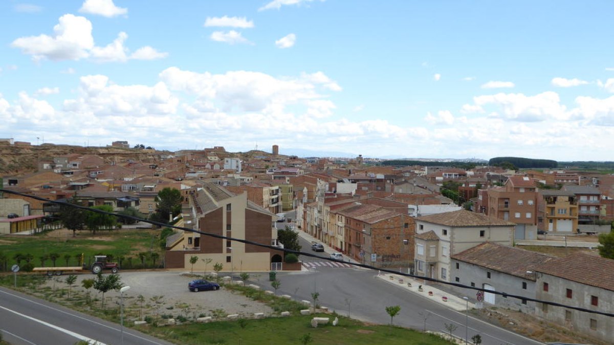 Vista panoràmica del centre urbà de Soses.