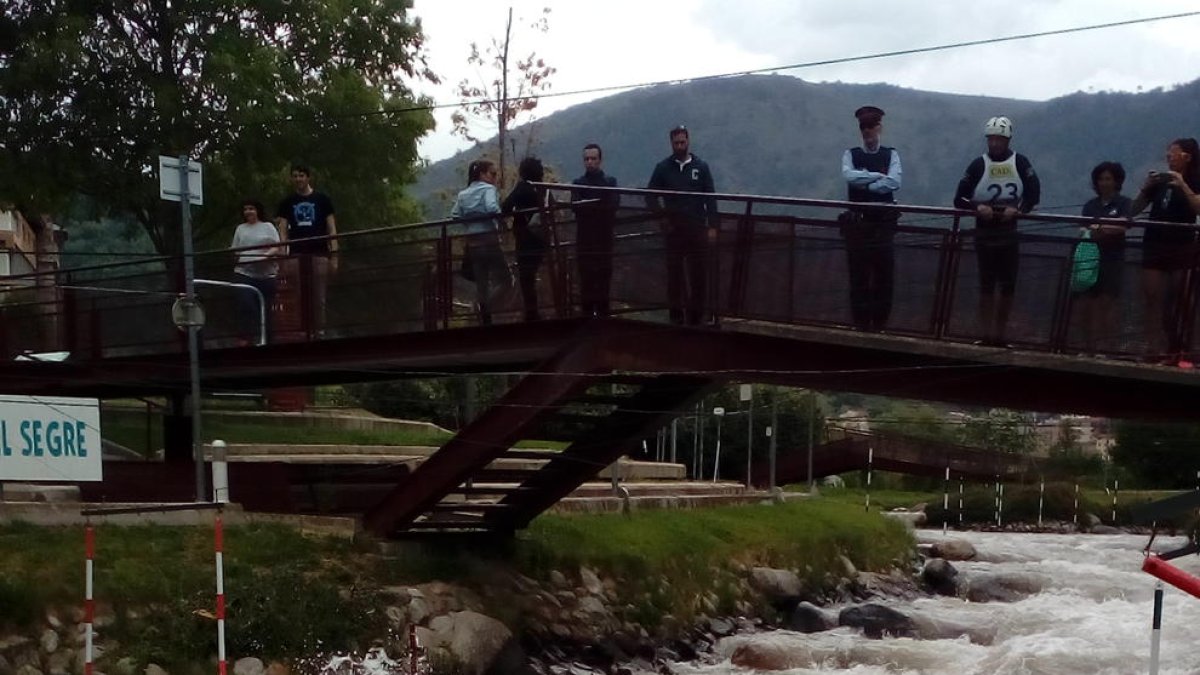 Xavi Miralles y Alan Padilla, durante la prueba en el Parc del Segre.