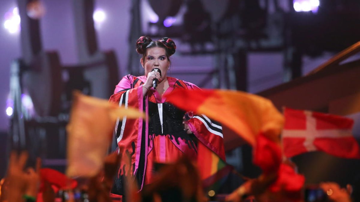 Netta Barzilai interpretando el tema con el que se alzó con el triunfo en el certamen.