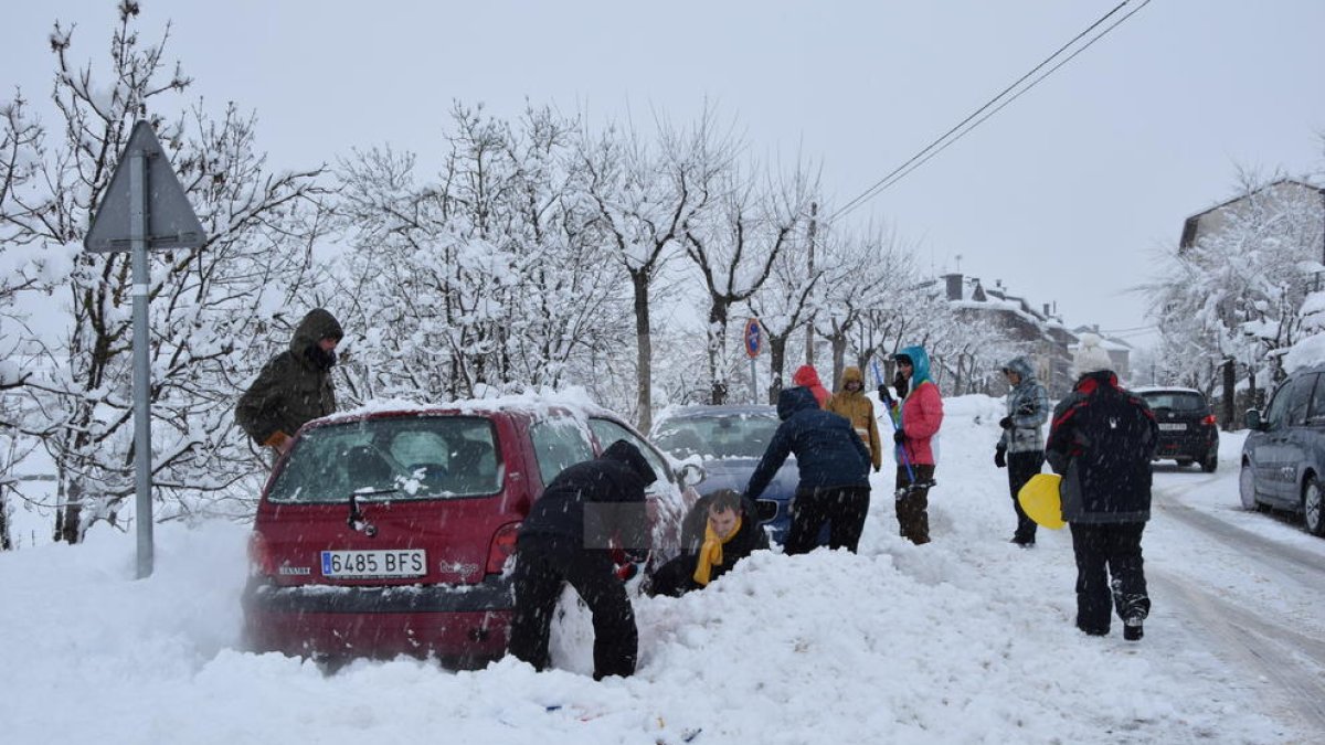 Imatge d'arxiu d'una nevada a Bellver de Cerdanaya