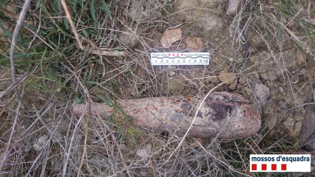 El artefacto se encontró en las obras de conexión de la LP-7041. 