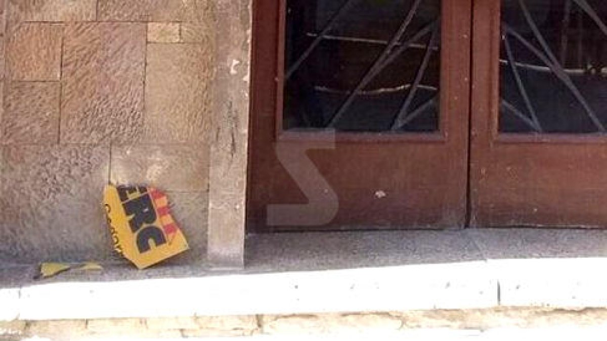 ERC denuncia un acte vandàlic a la seu de la Segarra
