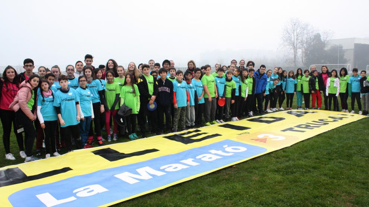 Actividad física de 300 alumnos para La Marató de TV3