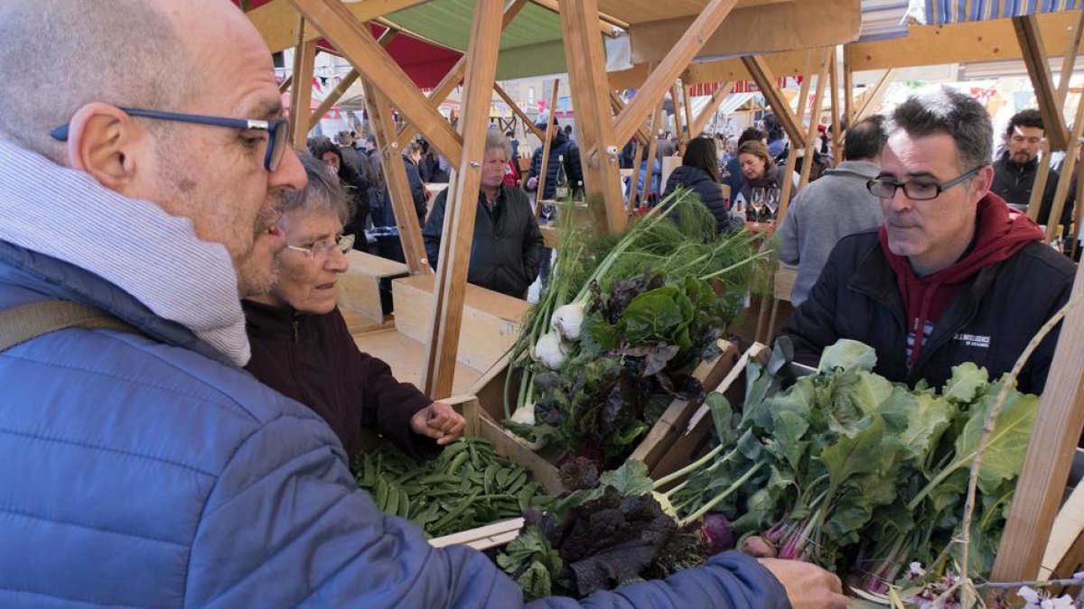 Imagen de la feria de productores locales en Cervera.