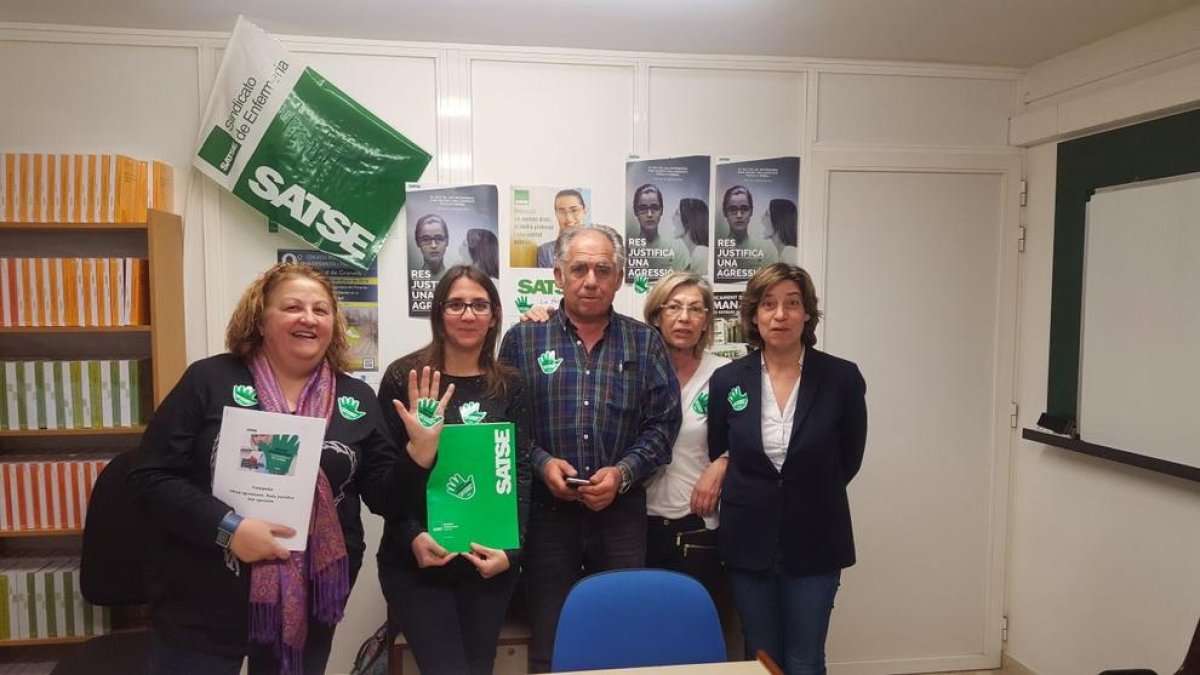 Membres del Sindicat d’Infermeria Satse de Lleida.