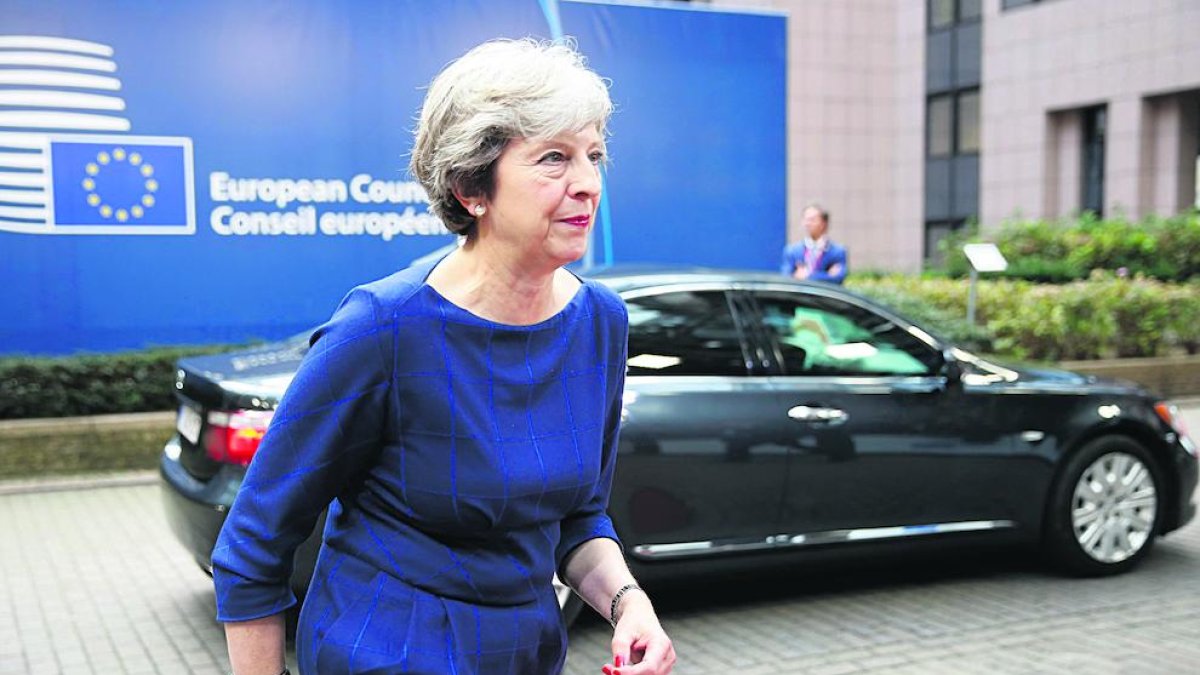 La primera ministra británica, Theresa May, una de las protagonistas de la cumbre, centrada en el Brexit.