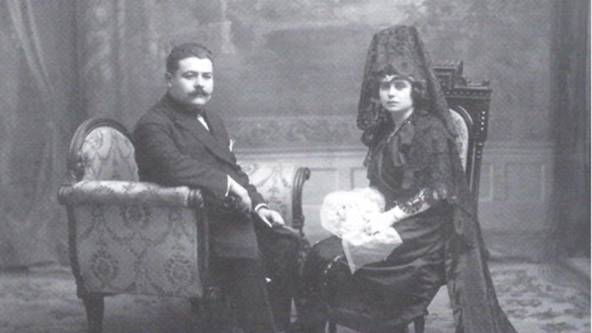 El metge lleidatà Marià Mullerat, al costat de la seua dona Dolors Sans.