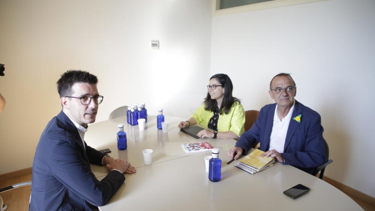 Miquel Pueyo ha iniciado este lunes con Toni Postius las 'reuniones oficiales' con los grupos municipales.
